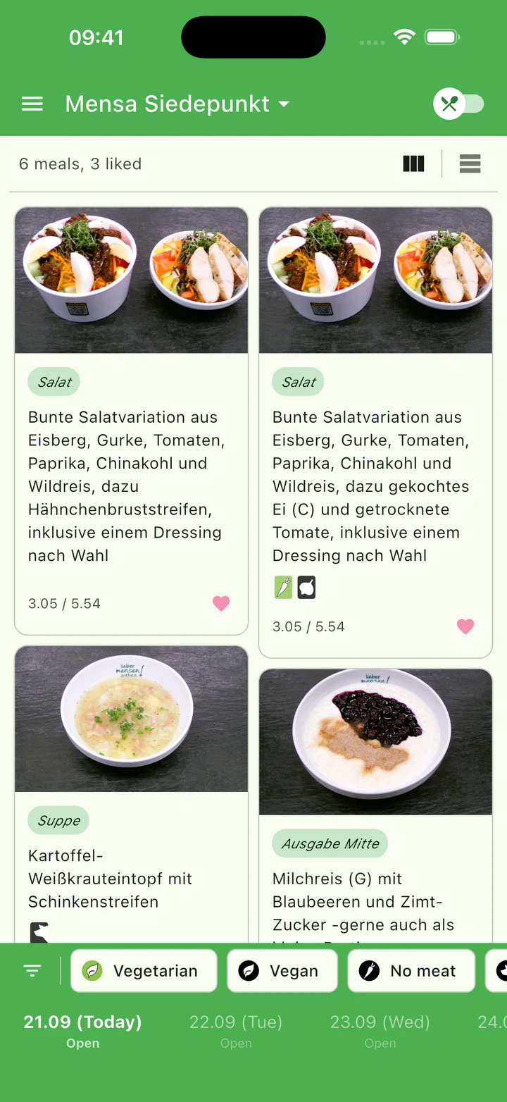 MensaPlus app preview